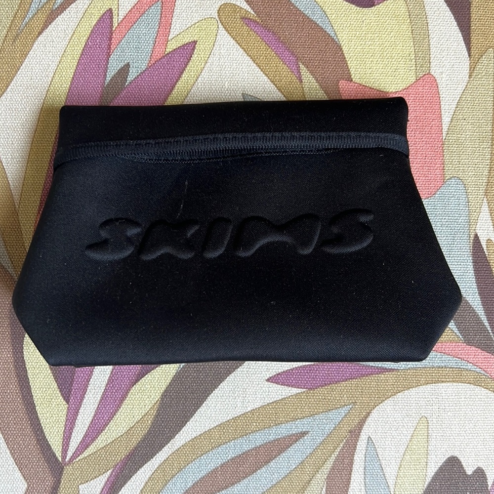 Skims black neoprene pouch brand new